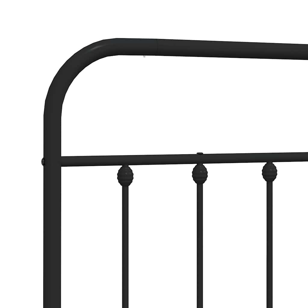 Utskiftbar sengegavl i metall svart 150 cm vidaXL