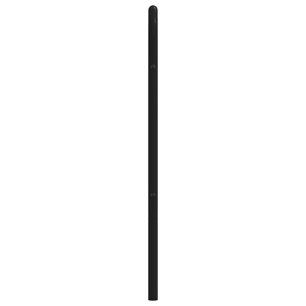 Utskiftbar sengegavl i metall svart 160 cm vidaXL