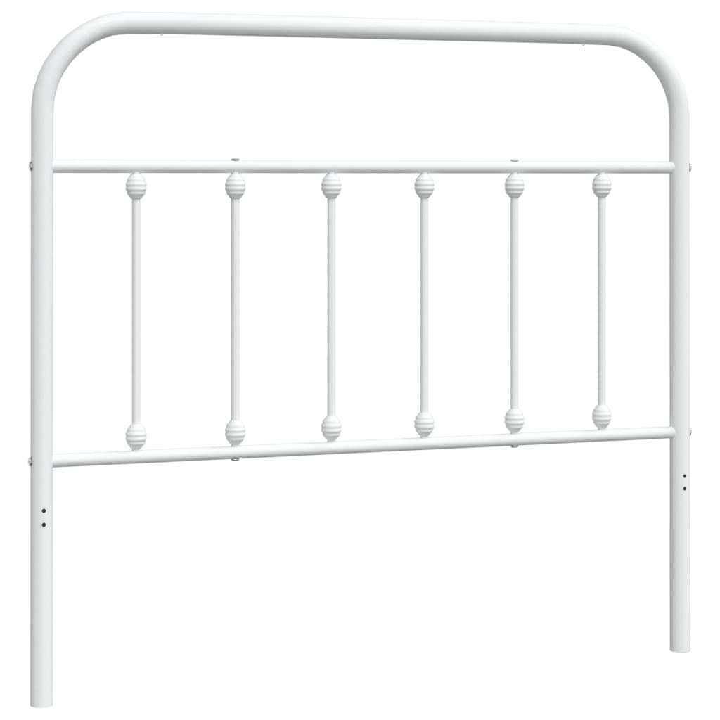 Utskiftbar sengegavl i metall hvit 107 cm