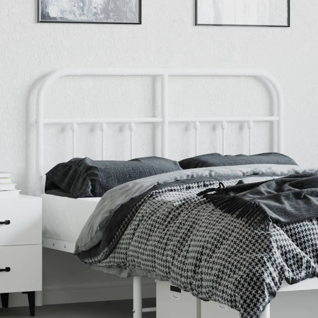 Utskiftbar sengegavl i metall hvit 120 cm