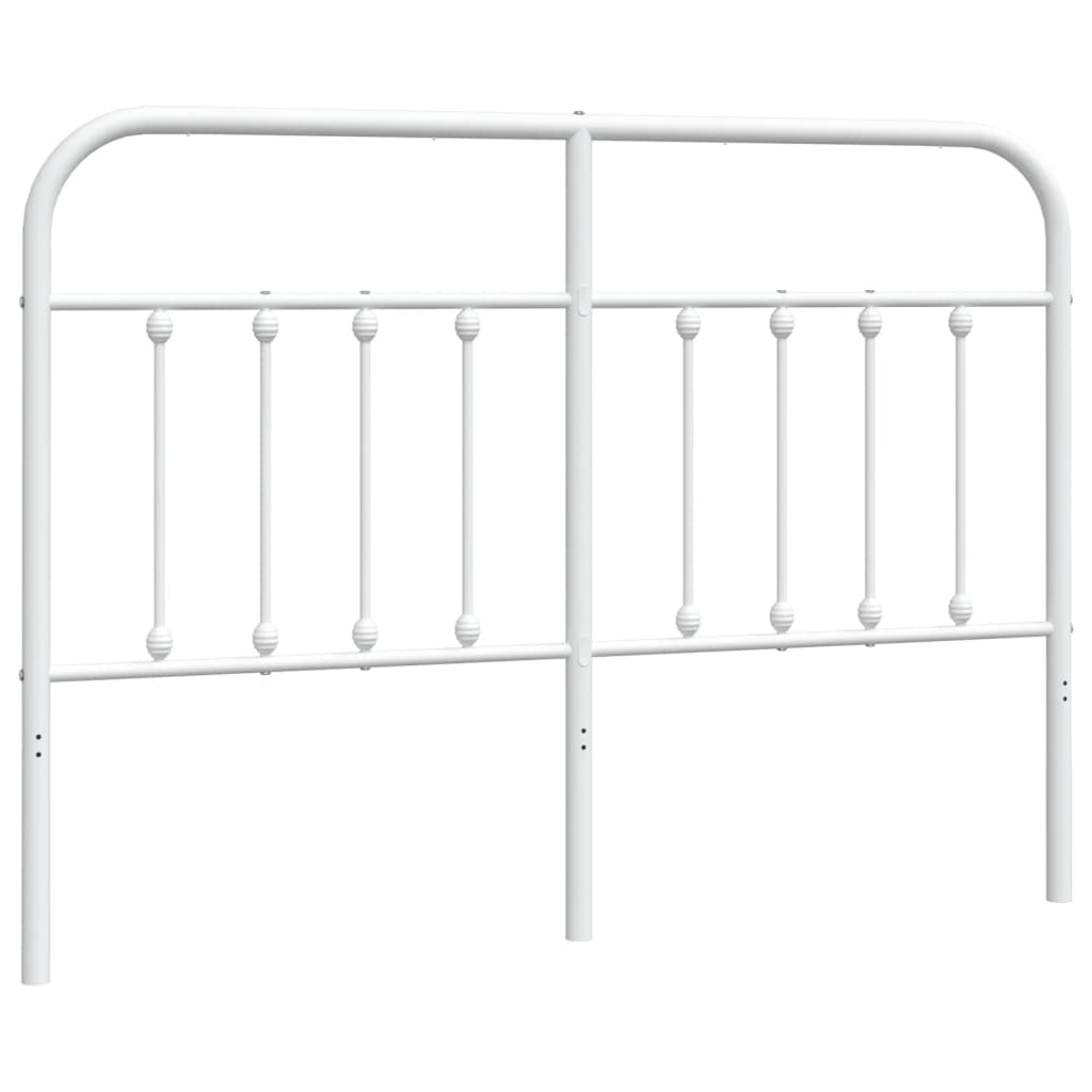 Utskiftbar sengegavl i metall hvit 135 cm
