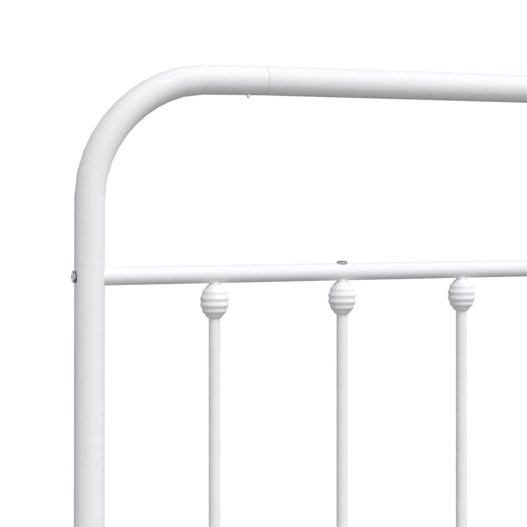 Utskiftbar sengegavl i metall hvit 135 cm