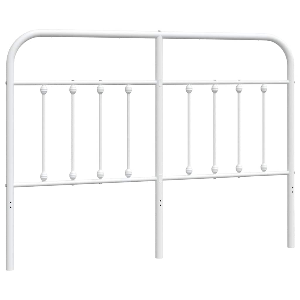 Utskiftbar sengegavl i metall hvit 150 cm