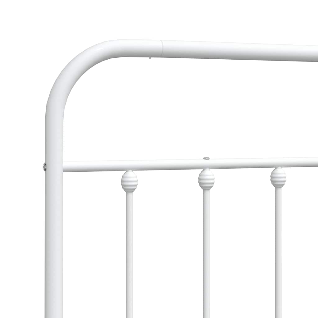 Utskiftbar sengegavl i metall hvit 193 cm