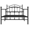 Sengeramme i metall med hode- og fotgavl svart 100x190 cm