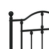 Sengeramme i metall med hode- og fotgavl svart 135x190 cm