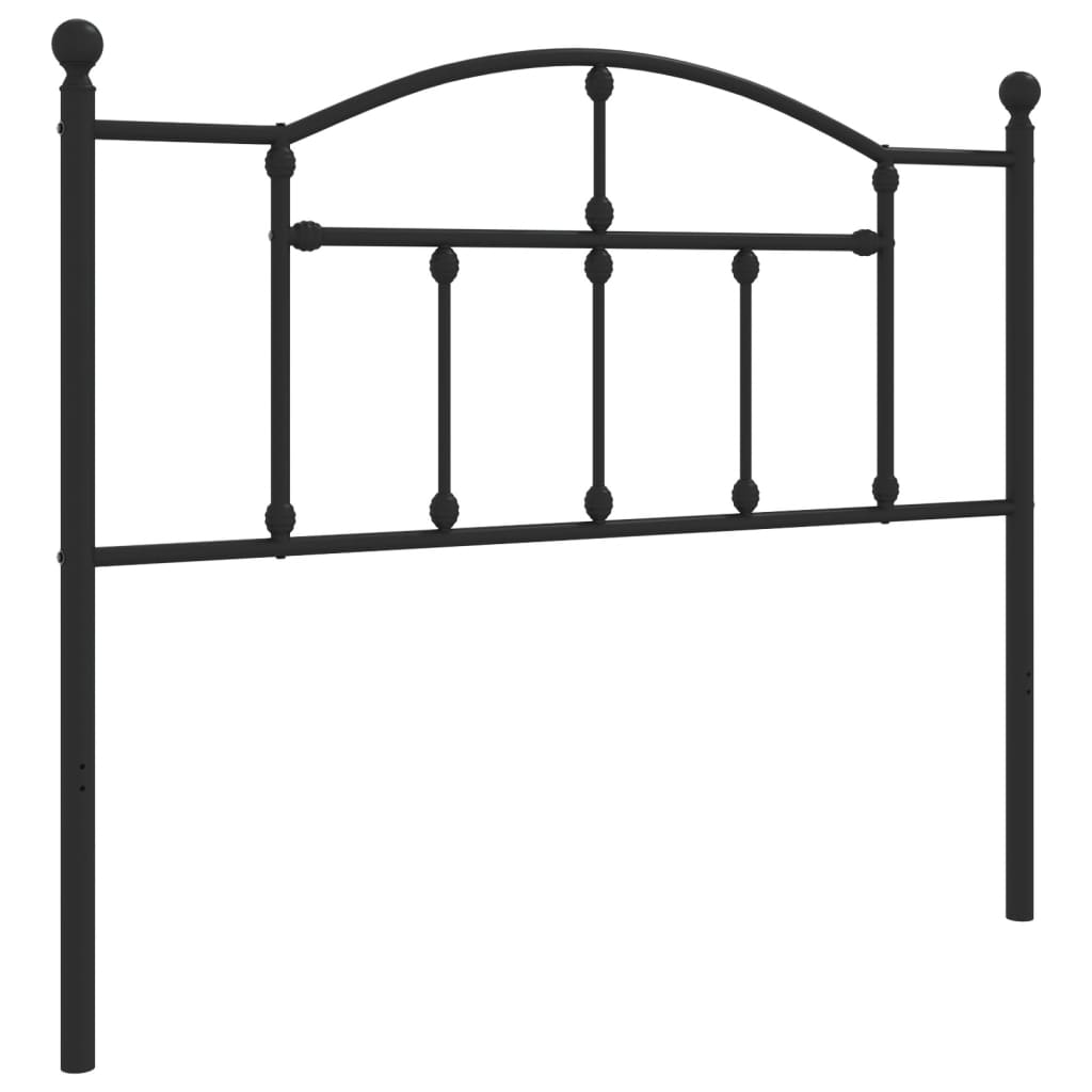 Utskiftbar sengegavl i metall svart 107 cm