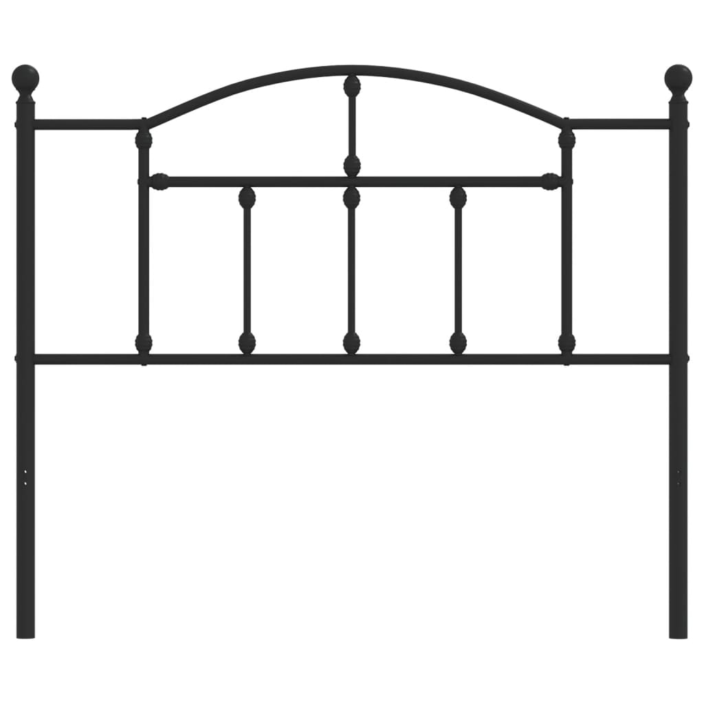 Utskiftbar sengegavl i metall svart 107 cm