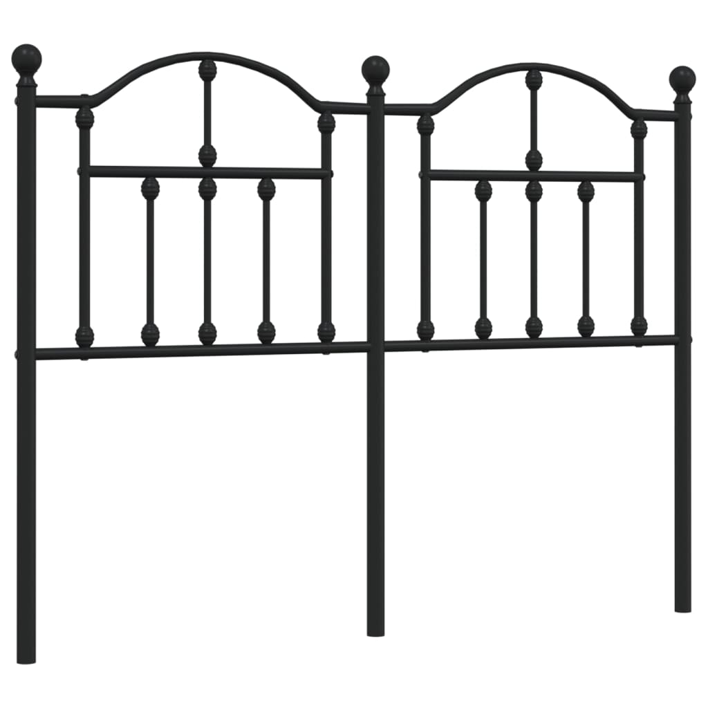 Utskiftbar sengegavl i metall svart 120 cm