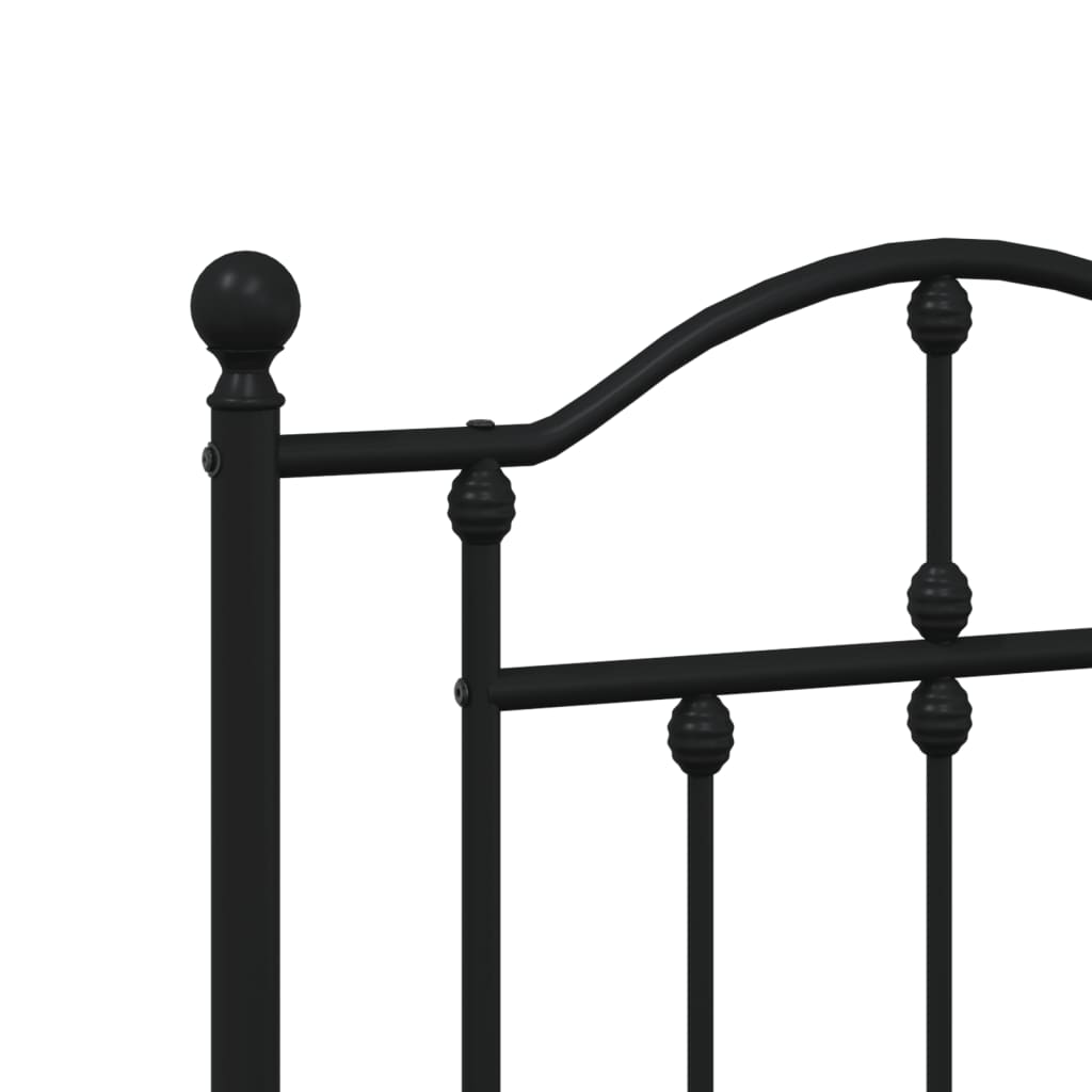 Utskiftbar sengegavl i metall svart 120 cm