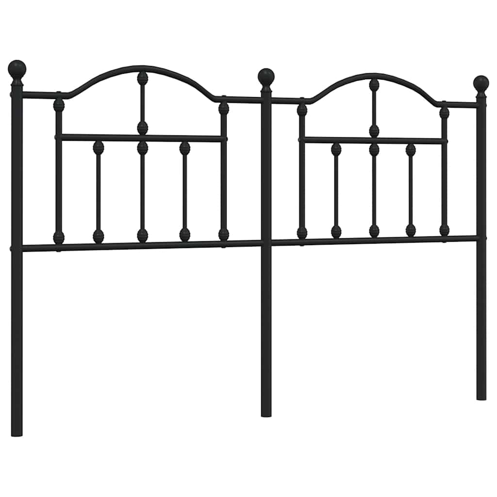 Utskiftbar sengegavl i metall svart 135 cm