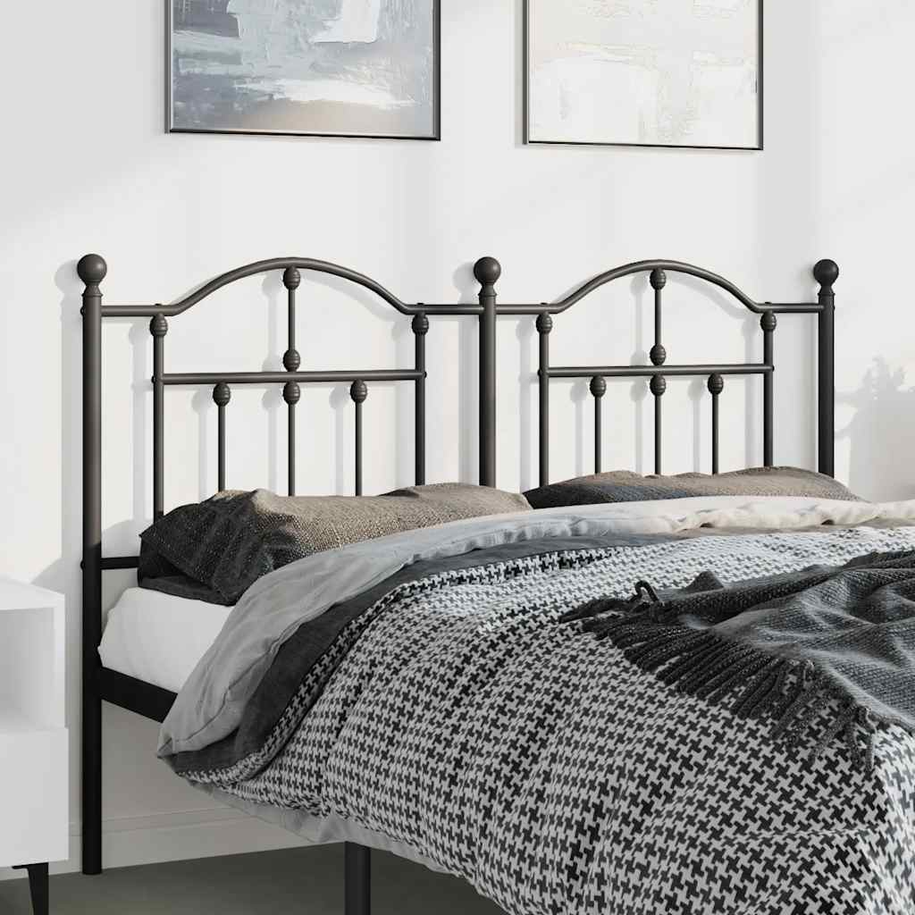 Utskiftbar sengegavl i metall svart 150 cm