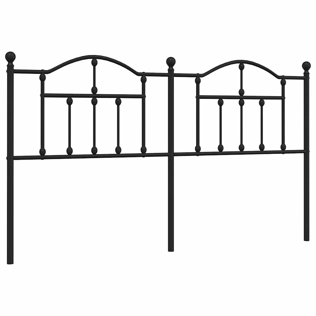 Utskiftbar sengegavl i metall svart 180 cm