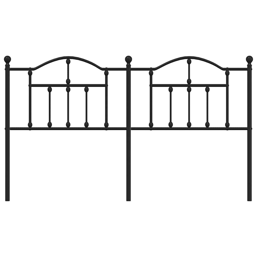 Utskiftbar sengegavl i metall svart 180 cm