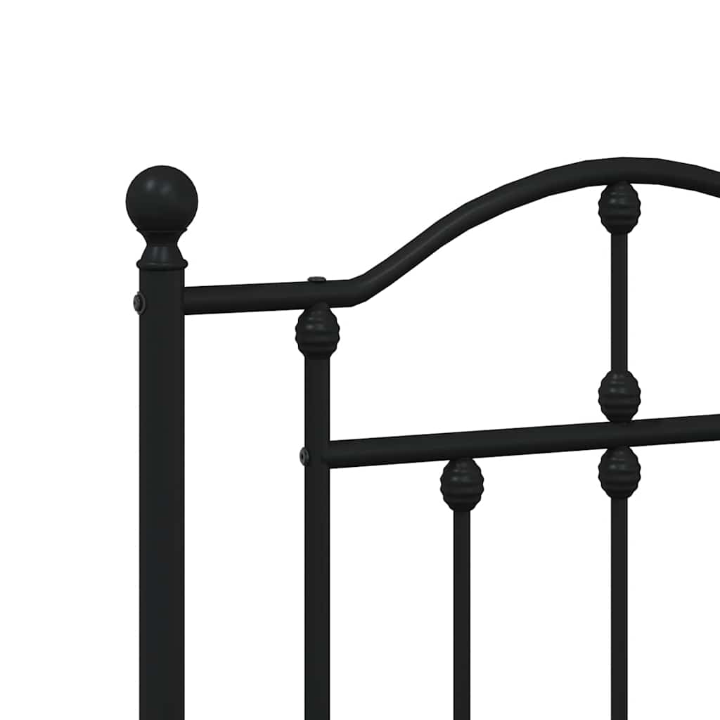 Utskiftbar sengegavl i metall svart 180 cm