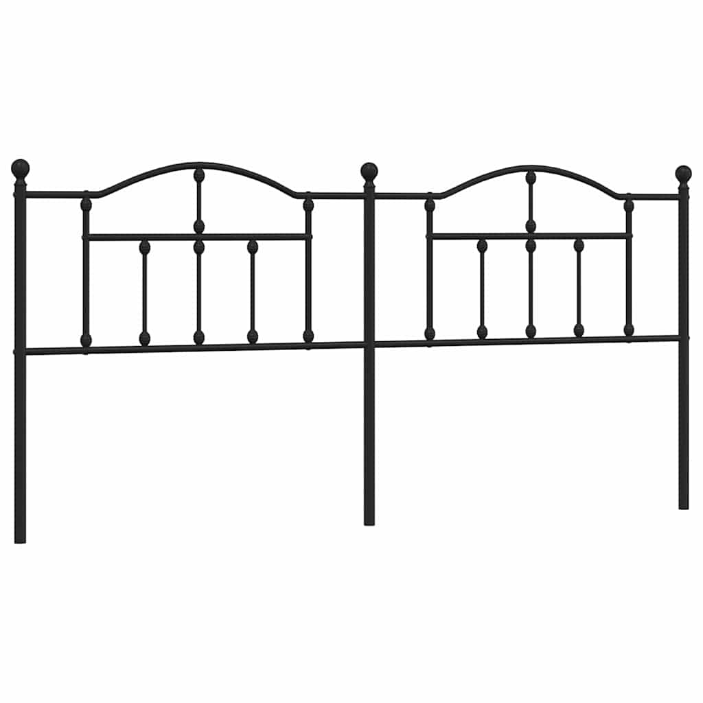 Utskiftbar sengegavl i metall svart 193 cm