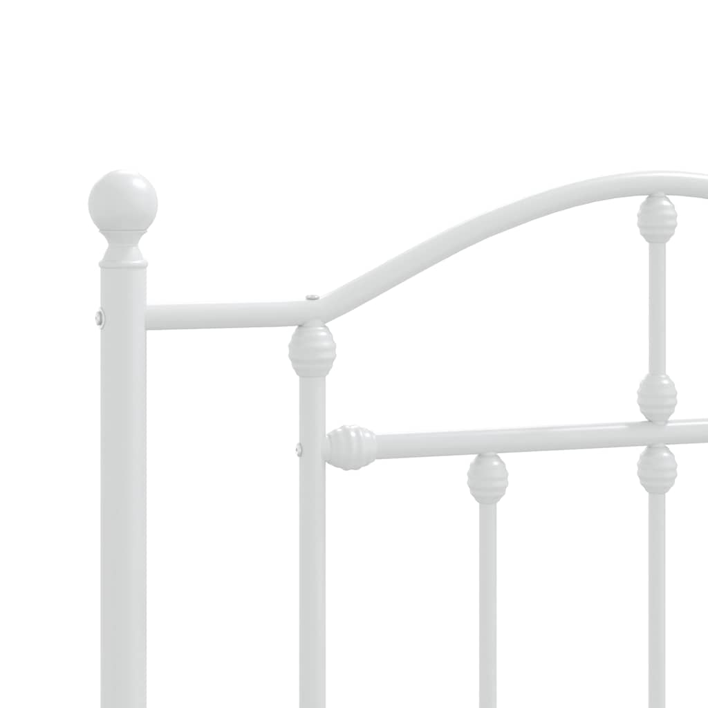 Utskiftbar sengegavl i metall hvit 100 cm