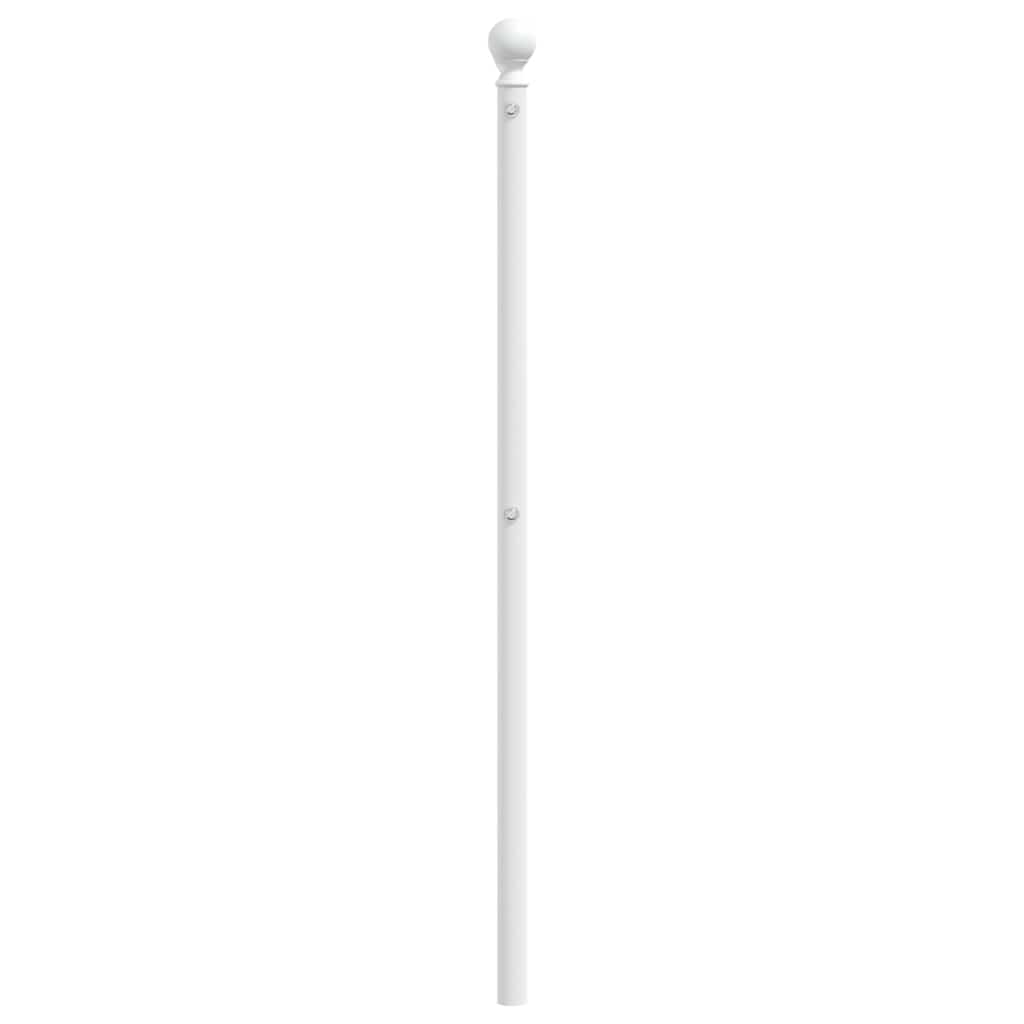Utskiftbar sengegavl i metall hvit 135 cm