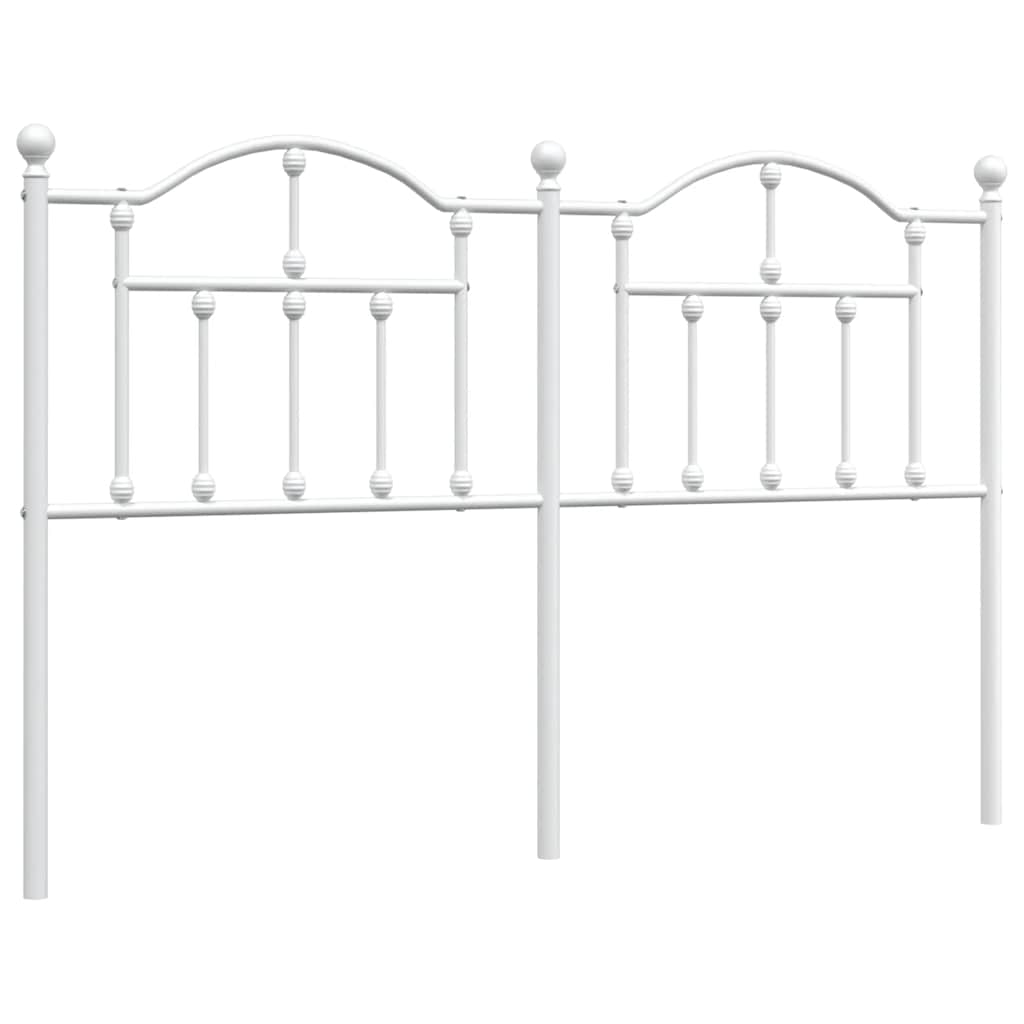 Utskiftbar sengegavl i metall hvit 150 cm