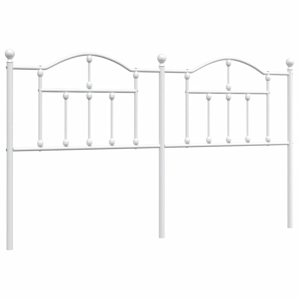 Utskiftbar sengegavl i metall hvit 180 cm