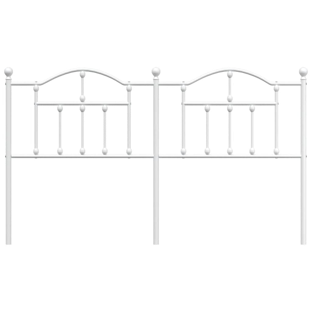 Utskiftbar sengegavl i metall hvit 180 cm