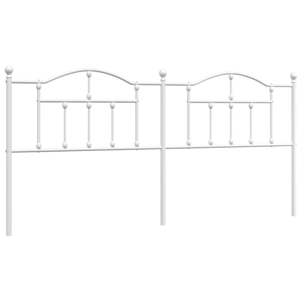 Utskiftbar sengegavl i metall hvit 200 cm