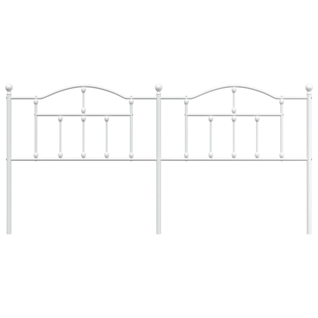 Utskiftbar sengegavl i metall hvit 200 cm