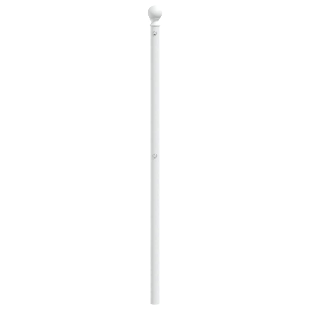 Utskiftbar sengegavl i metall hvit 200 cm