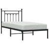 Sengeramme i metall med hodegavl svart 80x200 cm