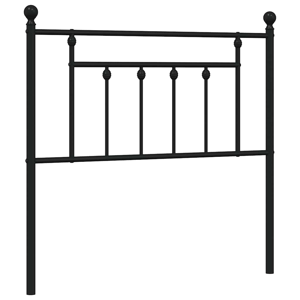 Utskiftbar sengegavl i metall svart 90 cm vidaXL