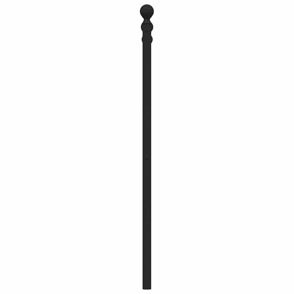 Utskiftbar sengegavl i metall svart 100 cm