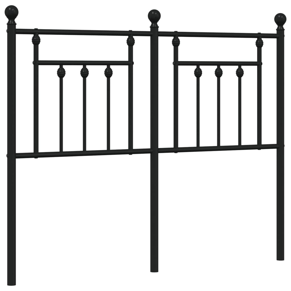 Utskiftbar sengegavl i metall svart 120 cm vidaXL