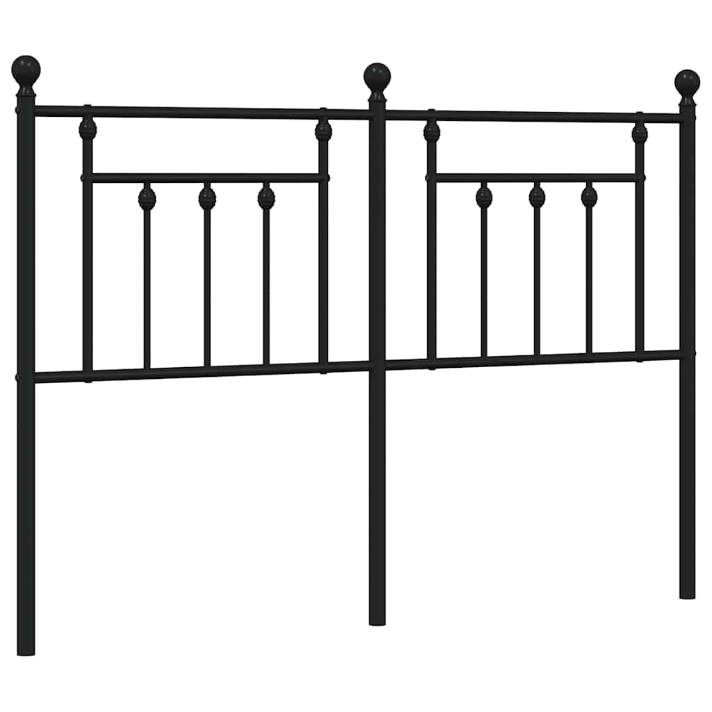 Utskiftbar sengegavl i metall svart 150 cm