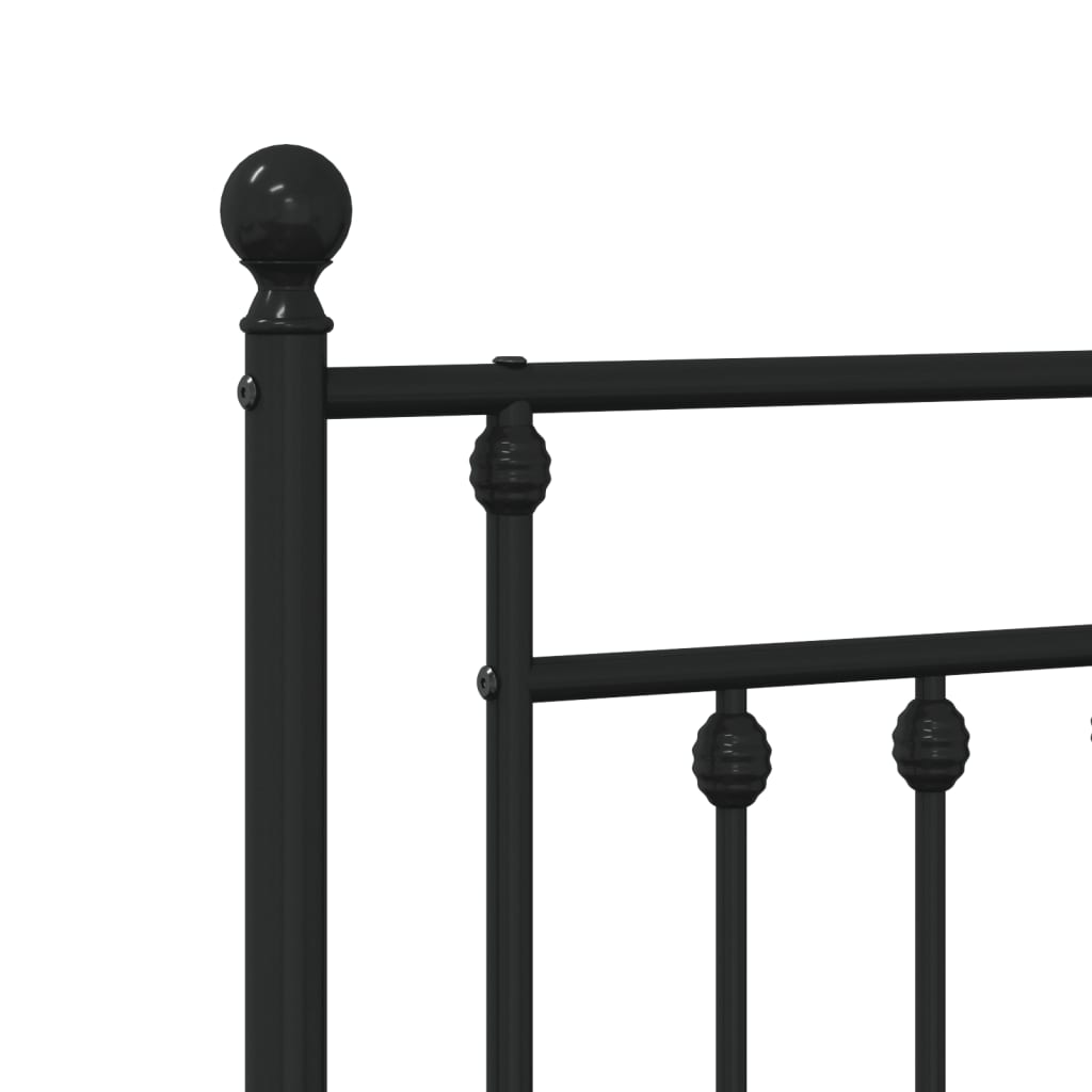 Utskiftbar sengegavl i metall svart 150 cm