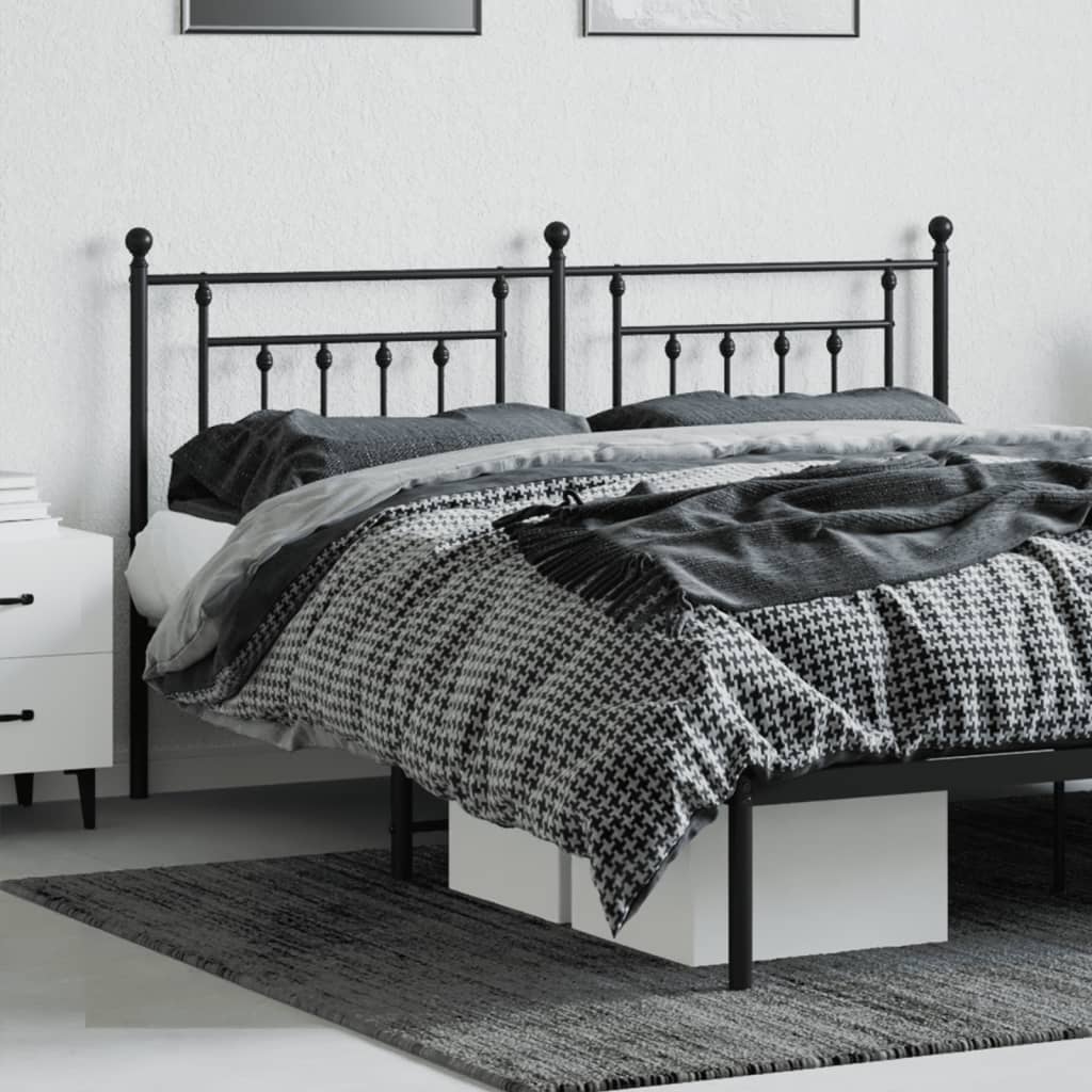 Utskiftbar sengegavl i metall svart 180 cm