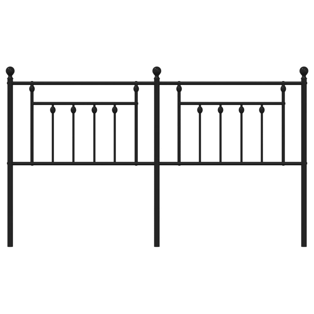 Utskiftbar sengegavl i metall svart 180 cm