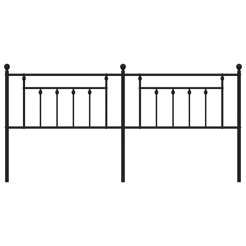 Utskiftbar sengegavl i metall svart 193 cm