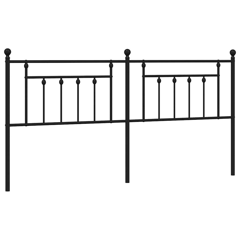 Utskiftbar sengegavl i metall svart 200 cm