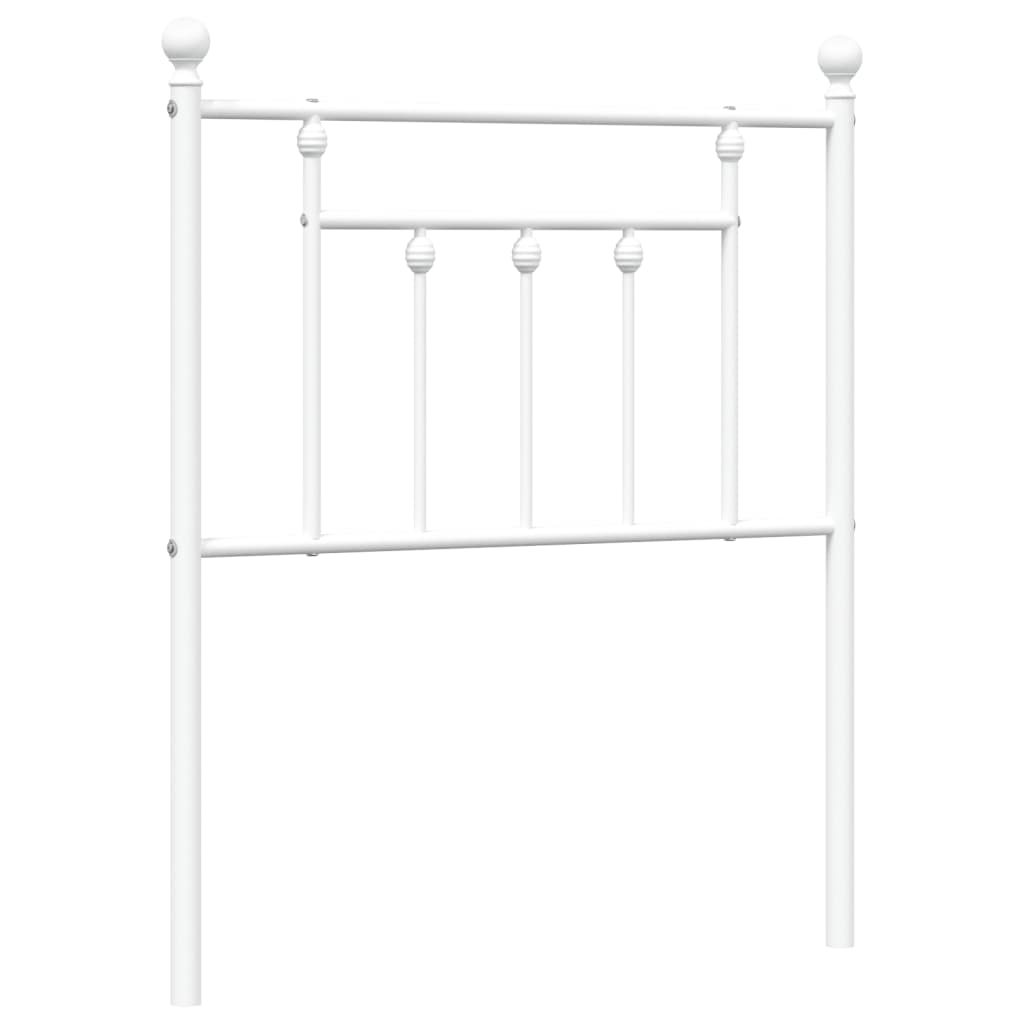 Utskiftbar sengegavl i metall hvit 75 cm vidaXL