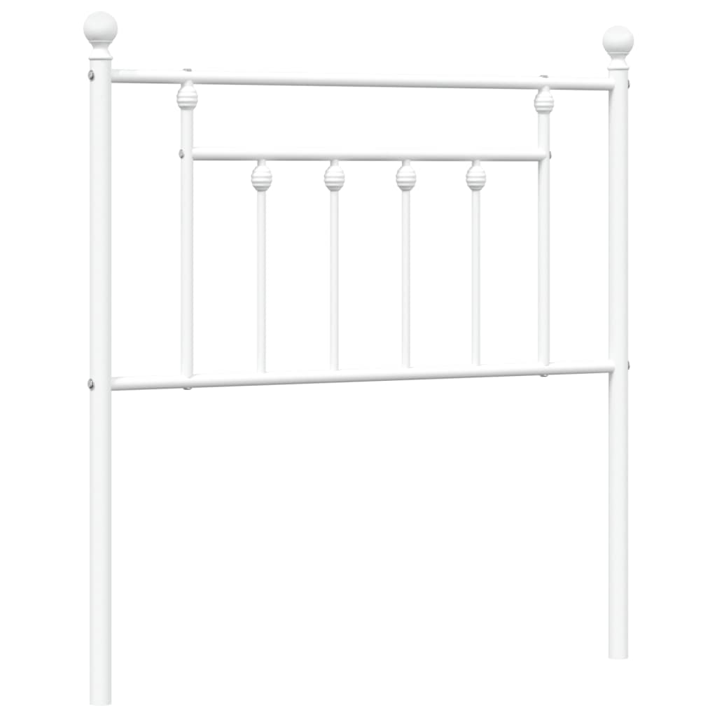Utskiftbar sengegavl i metall hvit 80 cm vidaXL