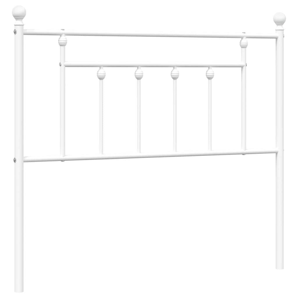 Utskiftbar sengegavl i metall hvit 107 cm