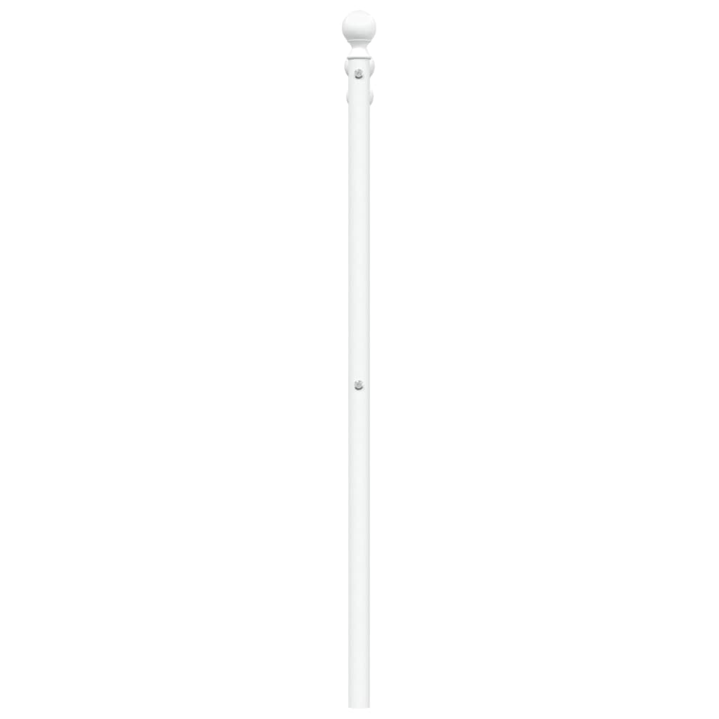 Utskiftbar sengegavl i metall hvit 120 cm vidaXL