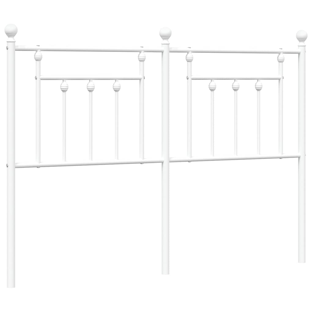 Utskiftbar sengegavl i metall hvit 135 cm