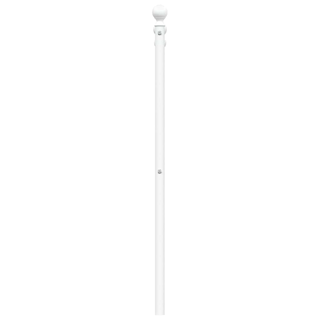 Utskiftbar sengegavl i metall hvit 135 cm