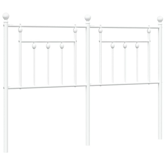 Utskiftbar sengegavl i metall hvit 150 cm
