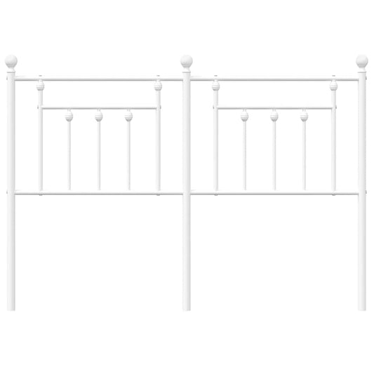 Utskiftbar sengegavl i metall hvit 150 cm