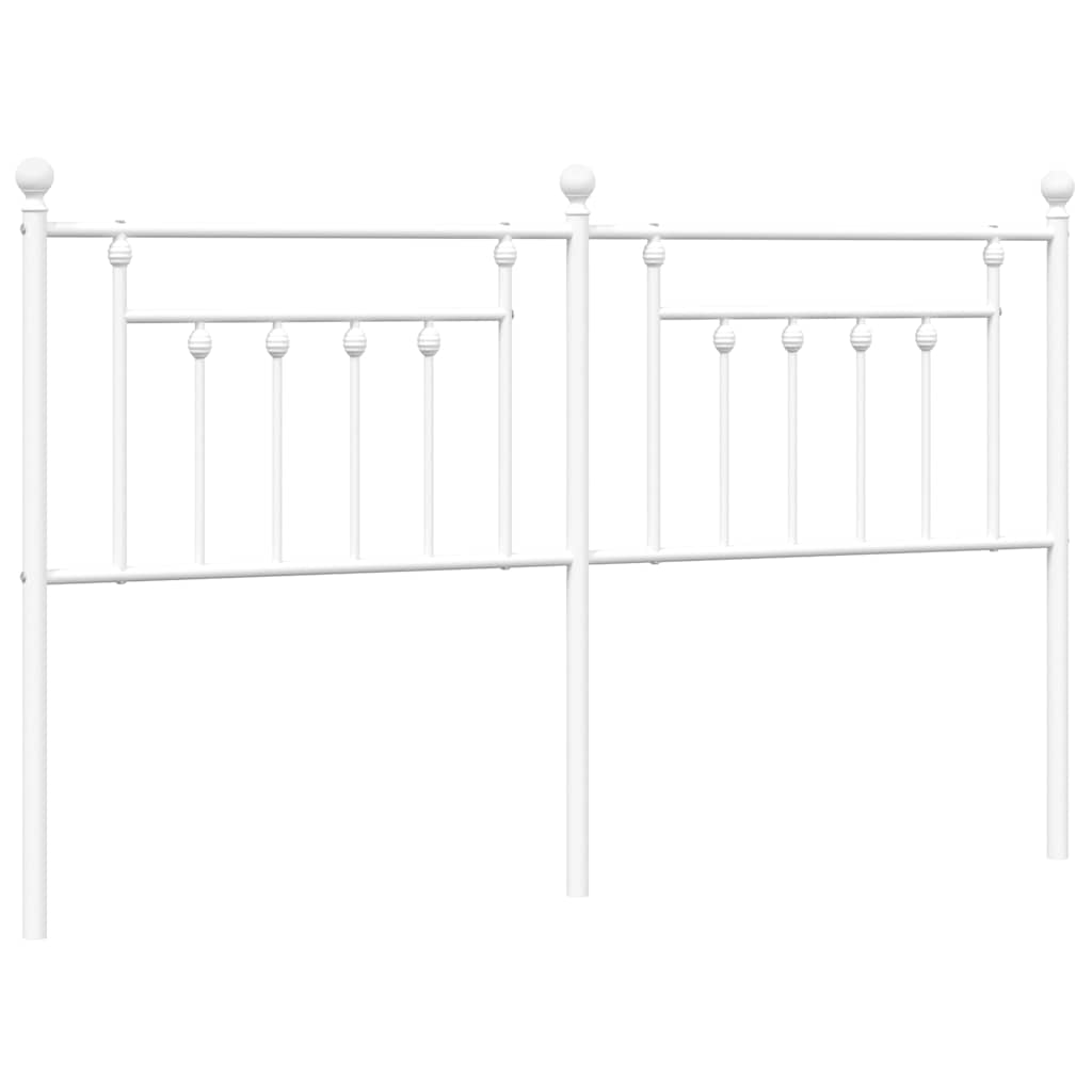 Utskiftbar sengegavl i metall hvit 180 cm
