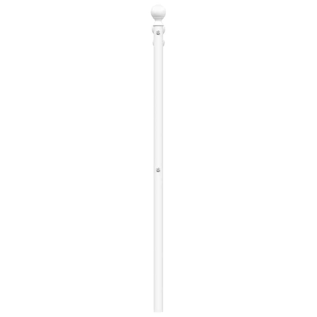 Utskiftbar sengegavl i metall hvit 180 cm