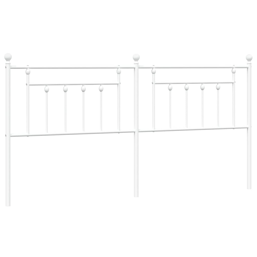 Utskiftbar sengegavl i metall hvit 200 cm