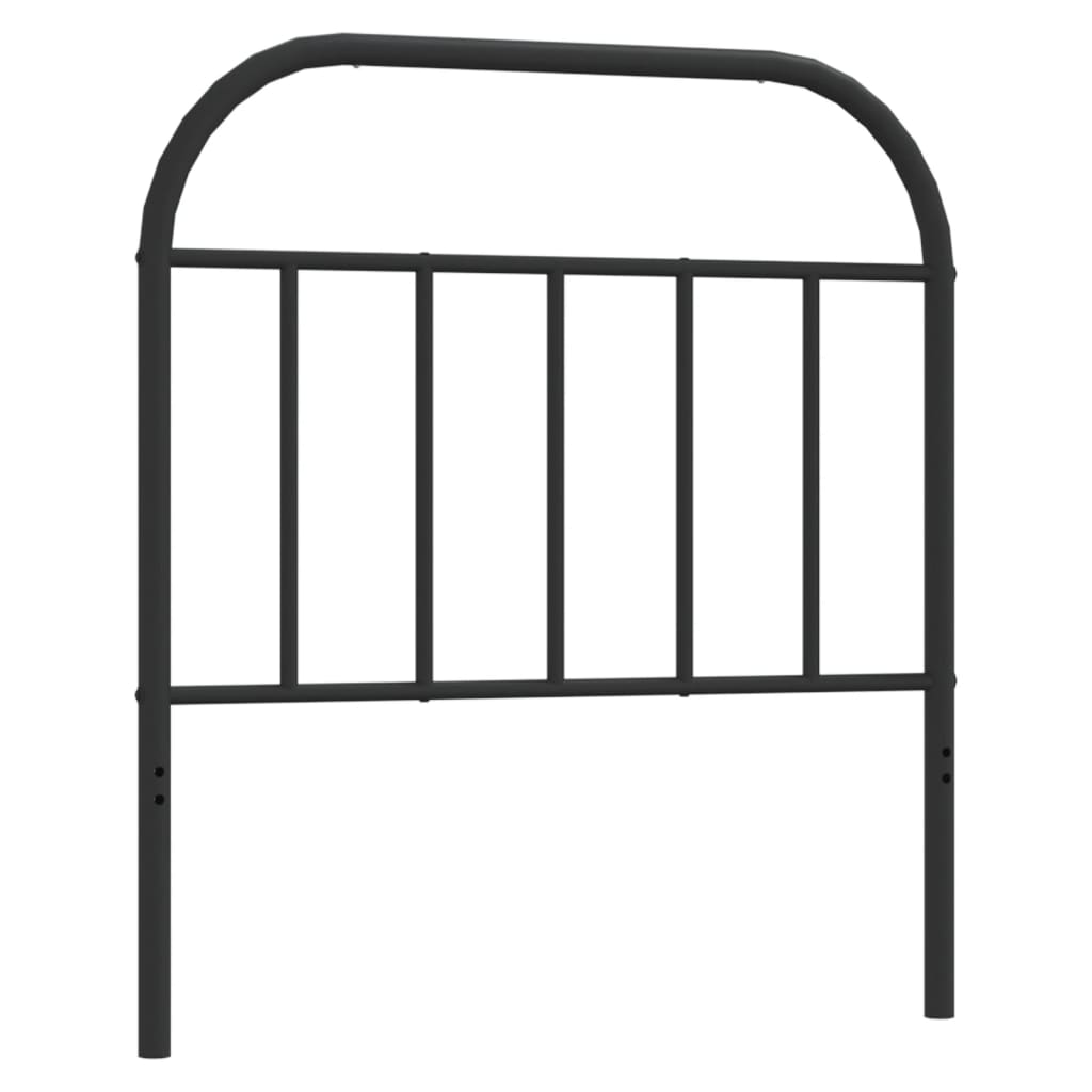 Utskiftbar sengegavl i metall svart 90 cm vidaXL